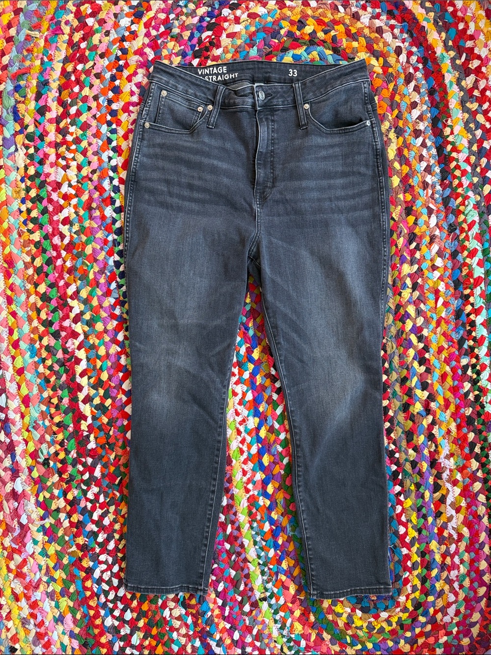 J Crew Vintage Straight Women's Black Jeans - Size 33